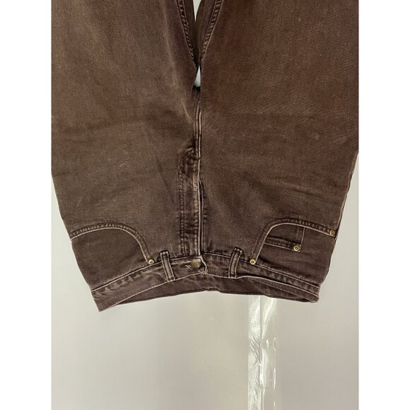 VTG 1990s Lee Jeans Mens 32x30 (31x31 Actual) Leather Patch Brown Made in Canada - Picture 3 of 16